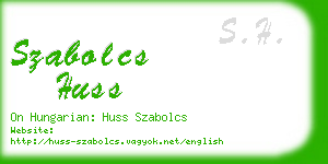 szabolcs huss business card